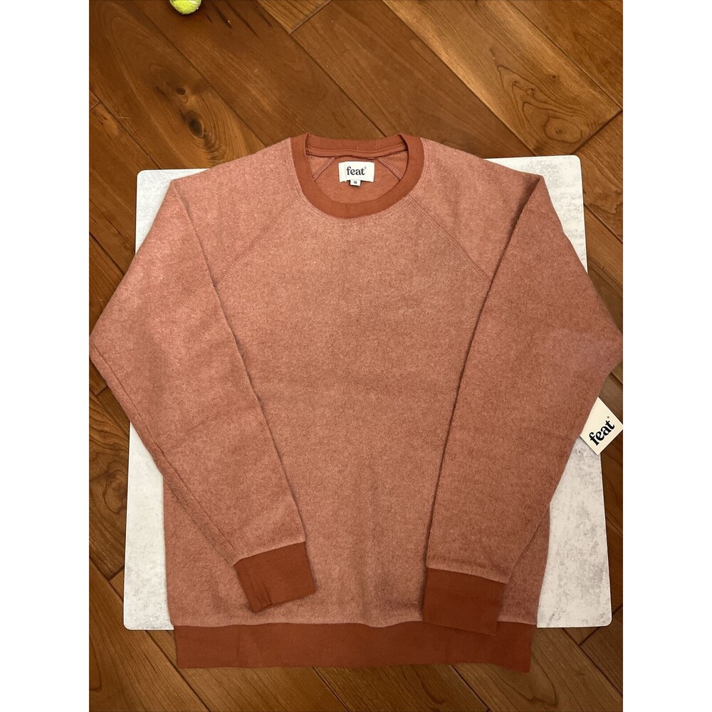 Feat BlanketBlend Womens Pullover Crewneck Sweatshirt Small Terracotta